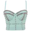 Luqiu Guo Moldeador Ropa Exterior Sujetador Con Cuentas Brillante Diamante Top Tubo Ballena Ropa de Actuación Push-Up Top Tubo Tirante Mujer Db990