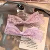 Pasador de encaje estilo coreano para niñas, pasador de lazo hecho a mano, tocado de encaje lindo tridimensional, pinza linda para bebé niña