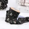 Estilo coreano pequeño fresco suave doble cara floral gasa con tocado pinza para el pelo accesorios de prenda lazo de cinta hecho a mano