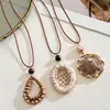 Colar de Chapéu de Palha Trançado Transfronteiriço Europeu e Americano Estilo Étnico Retrô Corrente para Clavícula Design Personalizado Senso de Design Acessórios de Colar de Nicho para Mulheres Atacado