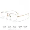 Gafas de prescripción ultraligeras de titanio puro de lujo ligero para hombre, montura plateada, montura de titanio de negocios LEX, gafas de montura cuadrada retro