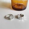 Anillo de Zircón de Azúcar Cubo de Cristal de Hielo Moda Personalidad Femenina Corea del Sur ins Abierto Ajustable Anillo de Dedo para Dieta Lujo Ligero Alto Sentido