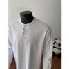 2025 Otoño Nuevo Estilo Old Money Waffle Cuello Henley Manga Larga Camiseta Interior Básica Camiseta para Hombre Top Holgado