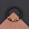 Aliexpress Exportación Transfronteriza Más Vendido Pulsera Espaciadora Cilíndrica Micropavimentada Joyería de Cobre Incrustada con Circonita Pulsera para Hombre