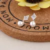 Pendientes de Botón Florales con Pedrería y Perlas Estilo Coreano para Venta Caliente en Mercados Callejeros para Mujeres, Pendientes Pequeños de Joyería Geométricos con Pedrería en Forma de Corazón, Acero Inoxidable