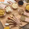 Conjunto de 13 Peças de Copos e Colheres Medidoras de Aço Inoxidável Transfronteiriço com Placa de Escala, Utensílios de Cozinha, Venda Direta para Conjunto de Ferramentas de Panificação Caseira