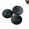 Botones de Resina de Alta Gama, Accesorios para Ropa, Botones de Cuatro Agujeros con Patrón Estéreo, Botones Decorativos para Traje, Botones Negro Café