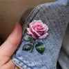 Pin de Acrílico Rosa con Forma de Rosa Transfronterizo Colgante Plano para Ropa Colgante de Decoración para el Hogar