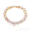 Pulseira de Pedra Olho de Gato Multicor para Mulheres, Luxo Leve, Simples e Sofisticada, Estilo Cubo de Açúcar, Versátil e Elegante, Item Quente Transfronteiriço