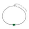 Nova Pulseira de Prata Esterlina S925 Feminina Leve Luxuosa Sensação de Alto Padrão Design de Trevo de Quatro Folhas Geométrico Zircônia Rai Diamante Pulseira Tennis para Mulheres