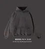 Moletom com Capuz Vintage Lavado de Algodão Puro Pesado 450g Transfronteiriço Jaqueta Masculina Outono e Inverno Marca Tendência Hoodie Customização