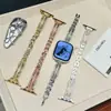 Anel Estrela Corrente de Cobre Zircônio Pulseira de Metal para Relógio Adequado para Apple Watch iWatch 12ª Geração 11/10