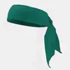 Banda para el cabello deportiva para hombres y mujeres, absorbente del sudor, transpirable, de secado rápido, de color sólido, con correa para la cabeza de tenis, estilo pirata