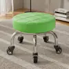 Taburete Bajo con Ruedas para Belleza Impecable, Taburete Pequeño con Ruedas Universales para Niños, Uso en Casa para Niños Pequeños, Taburete Redondo Simple de Moda Silencioso con Ruedas