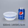 Lonchera desechable redonda de porcelana azul y blanca xyt, caja de embalaje para comida rápida para llevar, recipiente redondo de plástico, lonchera con tapa alta gruesa