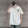 Camiseta de Verano de Manga Corta Ins Trendy para Hombre de Media Manga 2025 Nueva Media Manga Guapo Algodón Puro Moda Camiseta de Verano