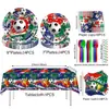 Itens Populares Transfronteiriços: Decorações de Festa Temáticas de Futebol da Copa do Mundo, Montagem de Ambiente de Futebol, Utensílios de Mesa, Faixas, Toalhas de Mesa, Guardanapos