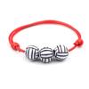 Pulseras de Baloncesto, Béisbol, Sóftbol, Tenis, Rugby, Fútbol, Pulseras Deportivas Tejidas con Hilo Encerado, Pulseras de Tenis