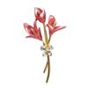 Broche de flor de trigo e borboleta com gota de óleo, moda coreana, estilo literário feminino, para terno pequeno, cardigã, joia versátil para mulheres