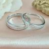 Anillos de Pareja Latido del Corazón, Anillos de Pareja Electrocardiograma, un Par de Anillos Simples Estilo Coreano para Hombre y Mujer, Regalos de Propuesta Boda