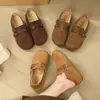 Mules para mujer, zapatos planos para persona perezosa, 2026, retro, suela gruesa, tira con hebilla, aumento de altura oculto, uso bidireccional, sin cordones, otoño, versátil