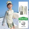 Kk Tree Traje de baño infantil para niños y niñas, Traje de baño de tres piezas dividido de manga larga, Traje de baño para aguas termales, Protección solar UPF50+