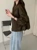 La toma real ha sido enviada Chaqueta Corta Elegante Texturizada Retro Estilo Coreano Cuello Redondo Chaqueta Corta Casual