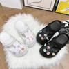 Sandalias ligeras de tacón medio para mujer, con punta de dibujos animados, impermeables, para playa, verano, exteriores, populares en internet
