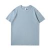 Camiseta Blanca Sólida Hecha de Algodón Puro, Sin Planchar, Cuello Redondo, Hecha a Medida, Top de Manga Corta, Corte Holgado, Sensación Refrescante Tipo Hielo