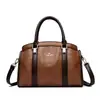 Bolso Transfronterizo para Mujer, Bolso de Mano Boston Retro de Cuero Aceitado y Encerado Europeo y Americano, Gran Capacidad, Versátil para el Viaje Diario, Bolso Bandolera de un Solo Hombro, Moderno