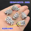 Plata pura s999 Grifo Retro Dragón Zodiacal Año Animal Cuentas Separadas Pulsera Trenzada de Cuerda Pulsera Collar Accesorios DIY Hechos a Mano