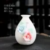 Vaso em Forma de Cabaça com Flores Artesanais, Mini Vaso de Flores, Recipiente para Flores Frescas para Mesa de Chá, Ornamento Decorativo para Sala de Estar, Vaso de Cerâmica para Pequenos Arranjos de Flores
