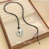 Colar com pingente de metal para blogueiras da Coreia do Sul, estilo coreano, simples, elegante, feminino, acessórios para o pescoço