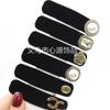Accesorios para el cabello con flequillo lateral negro, sencillos, elegantes y de alta calidad de Corea del Sur.