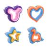 Molde de galleta de dibujos animados 3d 3d animal molde para sándwich plástico prensa horneado glaseado herramienta de molienda