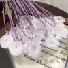 Colgante de Jade de Seda Dorada del Gobi de Xinjiang Morado Hielo Natural, Hebilla de Paz, Colgante de Piedra de Jade Violeta, Adorno Colgante Estilo Pareja Unisex