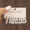 Pendientes Populares Transfronterizos Geométricos Irregulares Forma de Gota de Agua Set de Pendientes Moda Estilo Creativo para Mujer
