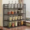 Estante de Especias para Cocina Estante Multifuncional para Almacenamiento de Condimentos en Encimera Organizador de Utensilios de Cocina para Aceite Sal Salsa de Soja Vinagre Estante