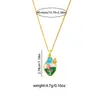 Collar de Flor con Esmalte de Goteo Estilo Nicho para Mujer, Moda Francesa, Gama Alta, Exquisito y Versátil, Cadena Irregular Ovalada para Clavícula