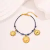 Pulseira de dopamina tecida de moda transfronteiriça estilo oceano tartaruga estrela do mar laço pulseira de aço inoxidável de luxo leve