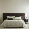 FREEMONDE Juego de Cama de Lujo Ligero Bordado de Algodón de Fibra Larga Cepillado de Otoño e Invierno Juego de 4 Piezas 1.8