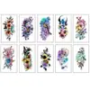 Tatuaje de Flor de Boceto Transfronterizo Sentido Avanzado Ins Blanco y Negro Rosa Mariposa Sexy Animal Flor Brazo Pegatina de Tatuaje