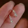 Pendientes Sencillos y Exquisitos Más Vendidos del Fabricante Cao Shi para Mujer, Pendientes de Moda para Combinar Diariamente, Incrustados con Circonita Joyería Popular