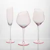 Conjunto de Taças de Vinho Tinto Inclinadas de Cristal Bordô para Uso Doméstico Taça de Champanhe de Luxo Leve Comercial Taça de Alto Valor