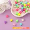 Adornos y Accesorios de Cara Sonriente de Macarrón de Acrílico Estrella de Cinco Puntas Paquete de Materiales Hechos a Mano DIY Accesorios de Cuentas Sueltas para Bisutería
