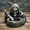 Fabricante Personalizado Caveira Ceifador do Mal Ornamentos Cinzeiro de Resina Decoração de Atmosfera de Halloween para Casa Desktop