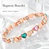 Pulsera magnética completa en forma de corazón, superventas transfronteriza europea y americana para mujer, simple y elegante, ajustable, joyería de alta gama para parejas al por mayor