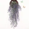Plantas Verdes de Simulación Sauce de Campana Dorada Colgante de Pared Decoración del Hogar Flores Artificiales Decoración de Pared Flores de Plástico Plantas en Cesta Colgante Enredaderas Campana Dorada