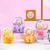 Nuevo producto transfronterizo: Bola de cristal con gorro de Santa, mini bola de agua colorida brillante, pieza decorativa creativa, adorno de luz ambiental