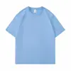 Camisetas de Manga Curta Tamanho Europeu Transfronteiriças com Impressão de Logotipo Personalizado, Algodão Puro, Texto Personalizado de Peça Única, Gola Redonda, Cor Sólida, Roupa de Trabalho, Impressão Gráfica DIY